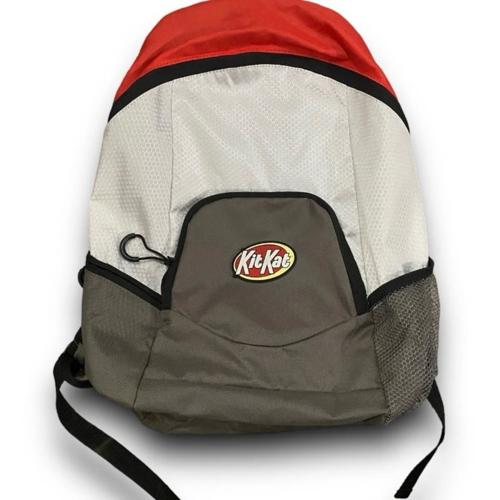 Kit Kat Backpack Lightweight Candy Collector Poly White Red Gray Rubber Logo